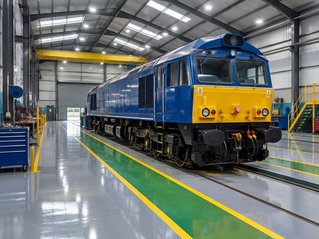 Epoxy Flooring for Railway Diesel Engine Areas